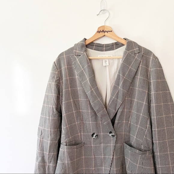 Rachel Zoe Oversized Plaid Blazer - Picture 9 of 9
